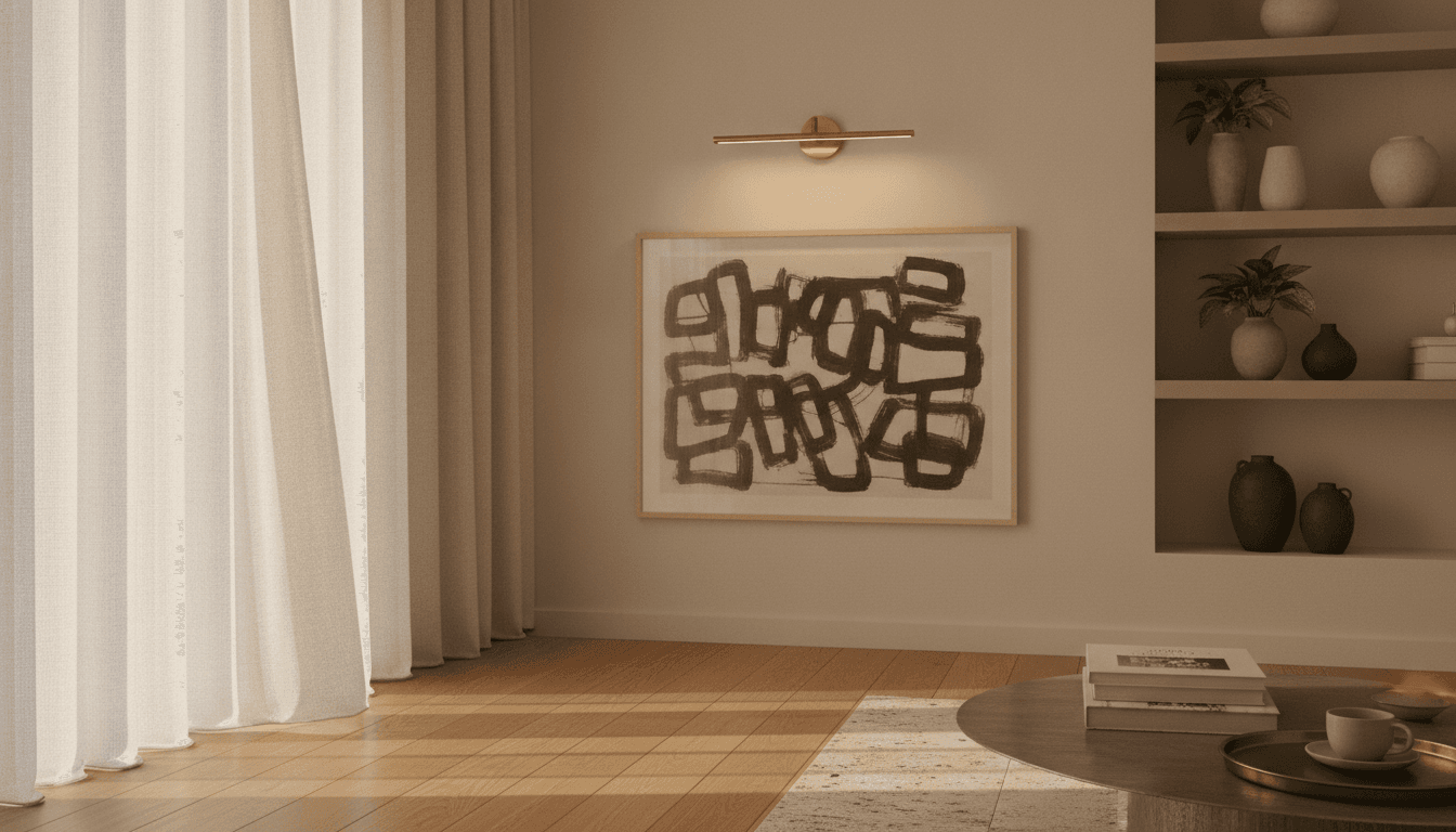 A beautifully designed interior detail at golden hour